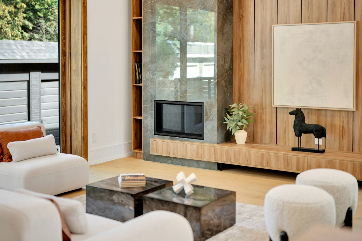 minimalist living room with single statement piece 